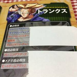 PS4 ドラゴンボール ファイターズ ゲオ 特典 「 キャラクター コマンド トランクス 」/ ソフトなし 必殺技 コマンドのみ