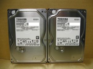 ▽TOSHIBA DT01ACA050 500GB SATA 3.5型 7200rpm 32MB 2台 中古 東芝