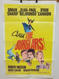 E11 US版 ポスター 洋画 THE BURGLARS 華麗なる大泥棒 1SH ワンシート サイズ レトロ 当時物 1972 ジャンボールベルモンド