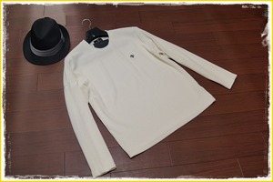 ◆◇Be Ambition ユリ＆ロゴ クルー カットソー/3XL/白/おとこのブランド safari ビッグ サイズ シルエット 3L 4L ロンT ビーアンビション