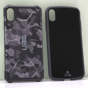 おまけ付 Apple iPhone XS Max 6.5インチ用 URBAN ARMOR GEAR (UAG) 米軍MIL規格クリア 耐衝撃ケース PATHFINDER SE ミッドナイトカモ 中古