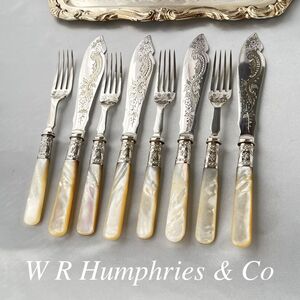 【W R Humphries & Co】【白蝶貝】カトラリーセット ナイフ / フォーク 8本 マザーオブパール