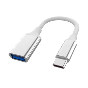 送料無料　TypeC→USB アダプタ 変換 TypeCケーブル USB2.0 シルバー