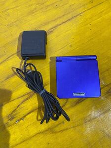 動作品 GBASP ゲームボーイアドバンスSP 本体 AGS-001 アズライトブルー 充電器付き