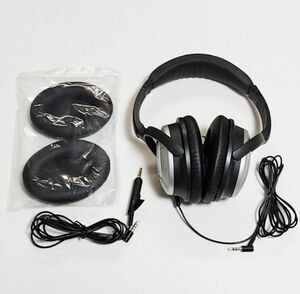 BOSE QuietComfort 15 QC15 ノイズキャンセリング ヘッドホン シルバー ボーズ イヤーパッド交換パーツおまけ付き