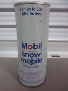 ビンテージ Mobil snow mobile 2cycle oil オイル缶　ガレージ　世田谷ベース