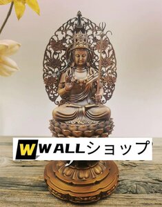 「密教法具 寺院用仏具」極上品 虚空蔵菩薩坐像 仏像 仏教工芸品 銅製 磨き仕上げ 高さ15cm