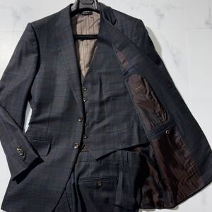 定価120万!!!【Ermenegildo Zegna COUTURE XXX ゼニア】最高級生地「120 centoventimila」極艶ブラウン スリーピース スーツ 50 XL 3ピース