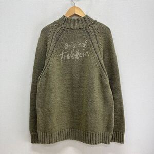 TENDERLOIN テンダーロイン 19AW MOCK NECK COTTON KNIT モックネック セーター ロゴ コットン L 10123098