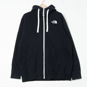 【1円スタート】THE NORTH FACE ノースフェイス NT11930 裏起毛スウェットフルジップパーカー フーディー 綿ポリエステル 秋冬 黒 XL