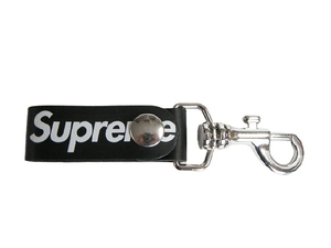 2021SS■Supremeシュプリーム■Leather Key Loop/レザーキーロープ/キーホルダー/キーチェーン/イタリア製■Black/ブラック/黒■21SS/SS21