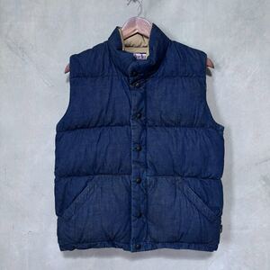 Crescent Down Works × HRM BLUEBLUE クレセントダウンワークス×ブルーブルー 本藍 デニム ダウンベスト size.S インディゴ