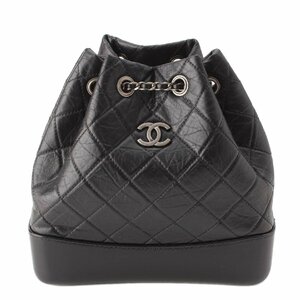 【シャネル】Chanel　ガブリエル ヴィンテージ カーフ チェーンリュック バックパック A94485 ブラック 【中古】【正規品保証】207385