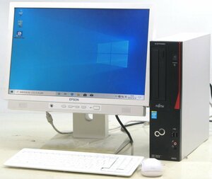 富士通 ESPRIMO D582/Ｇ FMVD04004 ■ 19インチワイド 液晶セット ■ Pentium-G2020/DVDROM/省スペース/Windows10 デスクトップ