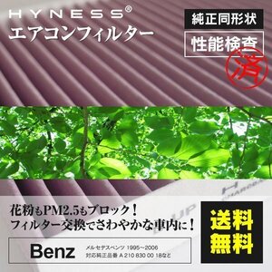 ベンツ E320 S210 210265 1997.1-2003.8 純正品番 2108301018 など対応 エアコンフィルター エアフィルター 1枚