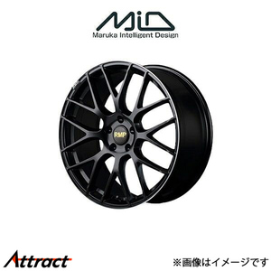 MID RMP 028F アルミホイール 4本 MPV LY3P(18×7J 5-114.3 INSET48 セミグロスブラック+リムエッジDC+ロゴマシニング)