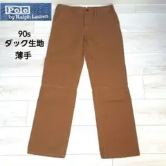 【美品】90s RALPH LAUREN 薄手ダック 生地 ワークパンツ