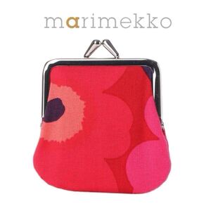 《マリメッコmarimekko／新品》ミニがま口 コインケース 小物入れ／ミニウニッコ MINI KUKKARO／034773 301／レッド／MR000451