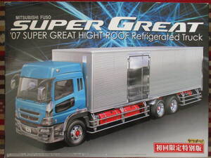 アオシマ 1/32 三菱ふそう ’07 スーパーグレート ハイルーフ保冷車 Super Great HIGHT-ROOF Refrigerated Truck