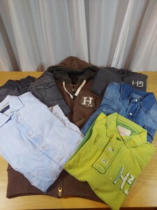 ★USED《HYDROGEN》ハイドロゲン　　洋服いろいろセット　シャツ　ポロシャツ　モコモコパーカー　Sサイズ　古着　送料無料★