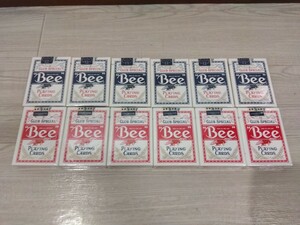 【w053】【全て未開封、保管品】 トランプ おまとめ 12点 Bee No.92 Playng Card 赤 青