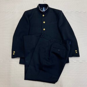 Y1108/T1196(中古) 校名不明 男子制服 2点 /Cランク/学ラン:160A/ズボン:W76/黒/冬服/PurePort/標準型学生服/中学校/高校/卒業生品