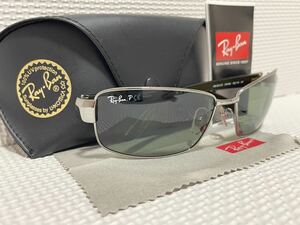 極美品 Ray-Ban レイバン RB3512-D POLARIZED 偏光レンズ サングラス メガネ アイウェア スクエア トータス 夏 遮光 運転 アウトドア