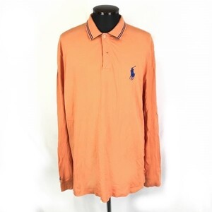 ラルフローレン ゴルフ★長袖ポロシャツ/ゴルフウェア【メンズXL/オレンジ】ビッグサイズ/Ralph Lauren POLO GOLF◆BF515