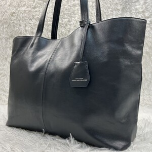 美品◎ユナイテッドアローズ トートバッグ UNITED ARROWS 肩掛け 大容量 A4収納可 メンズ ビジネス 濃紺