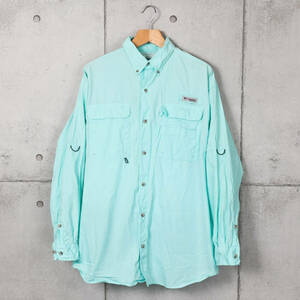 Columbiaコロンビア◆PFG コットン フィッシングシャツ◆ターコイズ◆サイズM