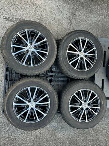 205/65R16 冬タイヤ 16×61/2J アルミホイール GYLE 5H ブラックポリッシュ ４本セット 送料無料