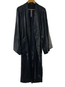 Rick Owens◆Satin Dagger Robe/コート/38/-/BLK/RP20F2930-QLX