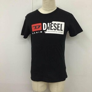 DIESEL S ディーゼル Tシャツ 半袖 半袖カットソー プリントTシャツ クルーネックカットソー T Shirt 黒 / ブラック / 10119513