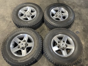 （135AS）ディフェンダー ランドローバー【265/70R16】ブリザック 17年製【16×7J 5H】 中古スタッドレスタイヤ＋アルミホイール 4本セット