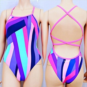 BO4-96F△//FUNKITA♪レディース競泳水着*華奢なストラップがセクシー*ファッショナブル水着*L※一番安価な送料はゆうパケットなら250円