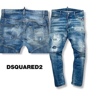 送料無料 DSQUARED2 S74LB0430 18AW TIDY BIKER JEAN ストレッチ デニム スリム バイカー 44