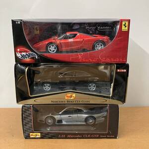 ［b25010061］スーパーカー　HOTWHEELS フェラーリ　Maisto メルセデス　ベンツ　CLK-GTR CLS-CLASS　置物　フィギュア