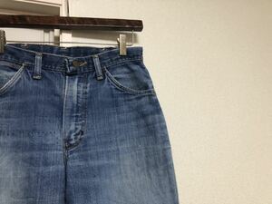 70sヴィンテージ MADE IN USAアメリカ製Wrangler ラングラーブーツカットデニム パンツW32実測WcmLcm濃紺リペアありTALONセミオートマ