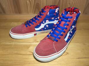 ★VANS × UNDEFEATED コラボ SK8 HI スケート 赤×青 27.0cm 美品 Used 検 アンディフィーテッド オールドスクール ハーフキャブ ERA