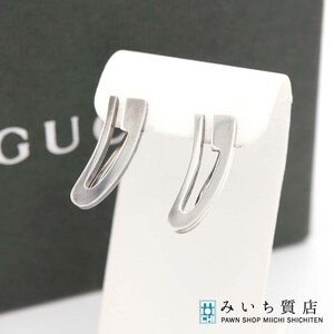 質屋 GUCCI グッチ ピアス フックピアス Gロゴ Gモチーフ 925 シルバー アクセサリー 総重量約5.2g 箱有 H14972 みいち質店