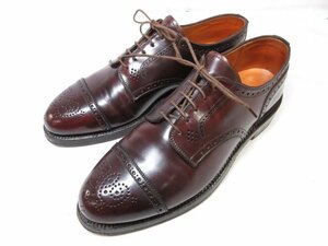 超美品 【ALDEN オールデン】 2145 コードバン セミブローグ ドレスシューズ 紳士靴 (メンズ) size7.5 ブラウン系 ■15HT2602■