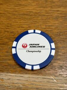 JAL 日本航空×アコーディアゴルフ　JAPAN AIRLINES Championshipゴルフマーカー　青系　コース未使用品　送料込