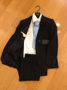 【未使用】Paul Smith LONDON ス-ツ セットアップ　Ｌサイズ BLACK 元値8万　裾直し済み