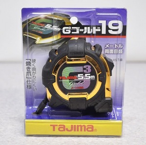 未使用⑤■Tajima　タジマ G3ゴールド19　5.5ｍ G3GL19-55BL　両面目盛り　スケール 焼き爪