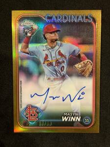 2024 Topps Chrome Baseball Masyn Winn Auto Gold /50