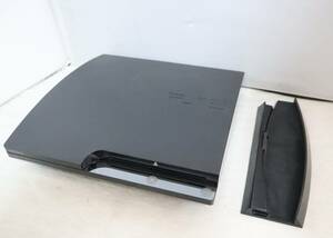 29SONYソニー◆PS3プレイステーション3◆CECH-2500B◆320GB/ブラック系◆本体/スタンド付/通電確認OK