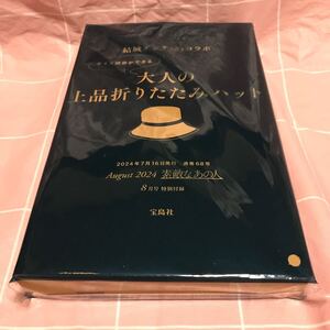 大人の上品折りたたみハット　素敵なあの人　2024年8月号　特別付録　結城アンナさんとコラボ　サイズ調整ができる