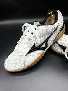 衝撃プライス！【入手困難希少モデル！】最強スタメンの1足！【MIZUNO クロスマッチプリオRX3】上質卓球シューズ/白黒銀/jp27cm