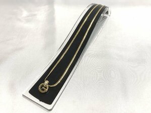 ■【YS-1】 ジバンシィ GIVENCHY ロゴ ネックレス ■ GP ゴールド系 トップ1.5cm×1cm ■ 訳アリ 【同梱可能商品】■D