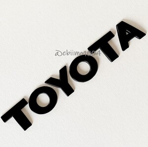 トヨタ TOYOTA メタルステッカー 3D 立体 エンブレム DIY アルファベット 文字ステッカー ブラック